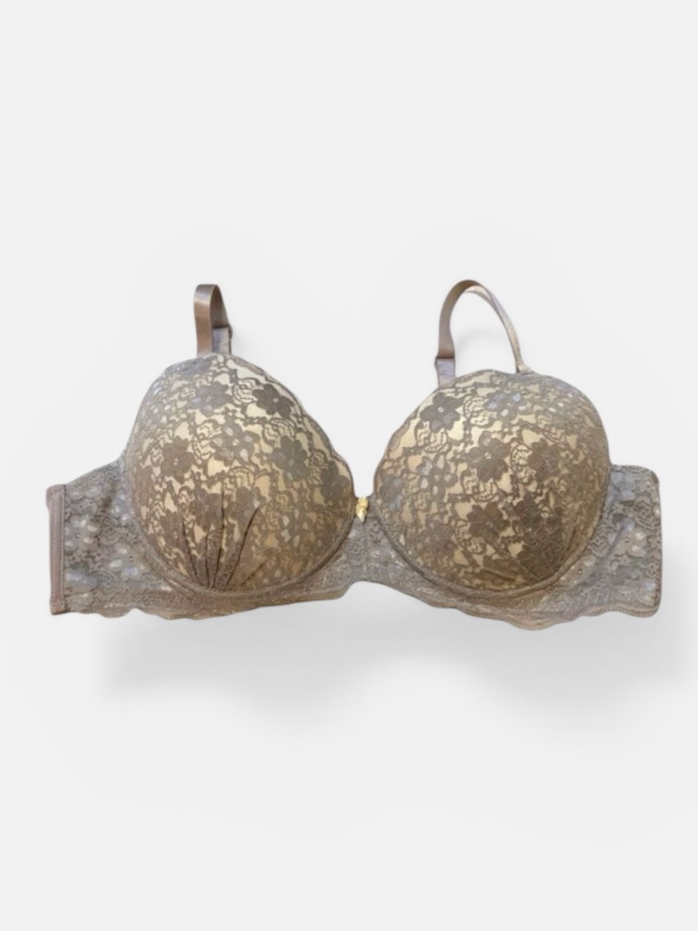 KATHY IRELAND Intimates gray lace push-up bra size 42C